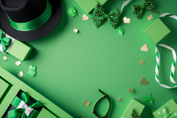 Abstract green background with space for text. St. Patrick’s Day