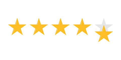 Five stars customer product rating vector illustration