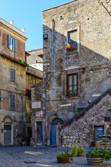 Fototapeta premium Balade dans le centre d'une vieille ville en Italie