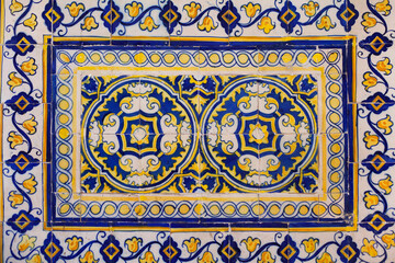 Azulejos -  traditional ornamental tiles from Portugal.