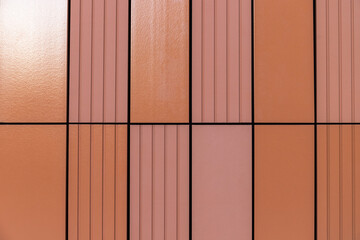 Close-up Detail of Orange Tiles on University Building