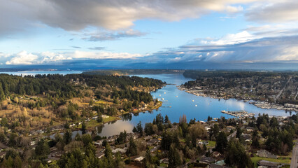 Rainbow over Gig Harbor, Washington