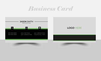 Clean personal and corporate business card design, Business card, Professional Two-sided Business Card Print Templates Layout Design.