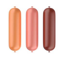 Three different sausages on transparent background © magraphics