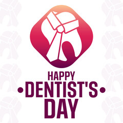 Happy Dentist's Day. Vector illustration. Holiday poster.