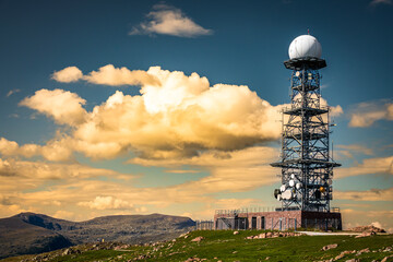 modern antenna tower in austria
