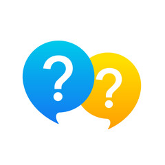 A message window with a question mark icon. Question mark icon sign or ask FAQ and QA answer solution information. Vector illustration