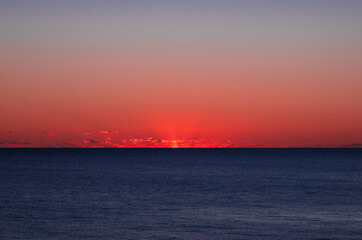Fototapeta premium Landscape of the sea after sunset