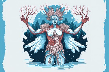 Fototapeta premium Nature elemental interpretation created with Generative AI 