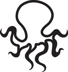 Octopus line art vector illustration