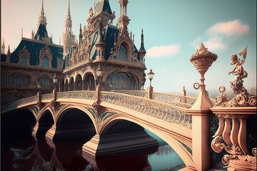 Fototapeta premium Bridge created with Generative AI 