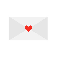 Love letter icon. Vector illustration on a white background.