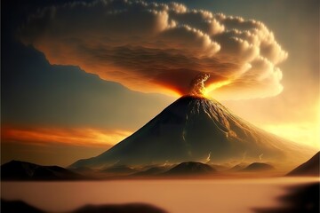 Volcano created with Generative AI 