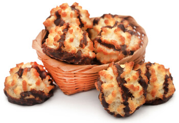 Tasty coconut chocolate cookies