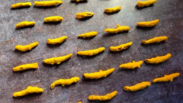 Raw whole dried Turmeric root