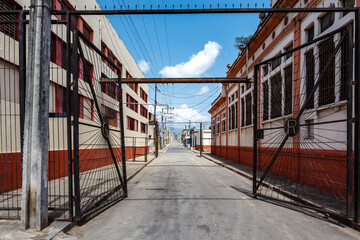 Facade of the former Bacardi distillery in Santiago de Cuba, Cuba, Caribbean