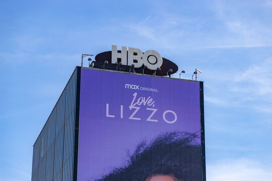 Los Angeles, United States - November 17, 2022: A picture of a large billboard about the show Love, Lizzo, on HBO.