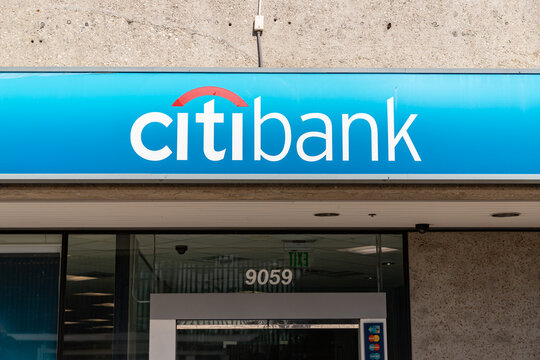 Los Angeles, United States - November 17, 2022: A picture of a citibank branch.
