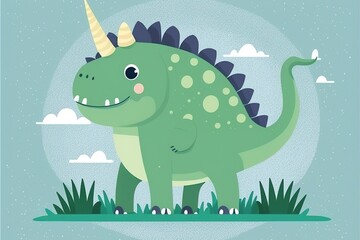 Cute dinosaur created with Generative AI 