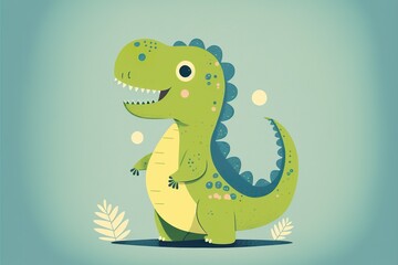 Cute dinosaur created with Generative AI 