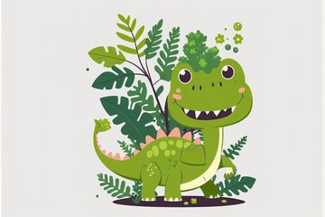 Cute dinosaur created with Generative AI 