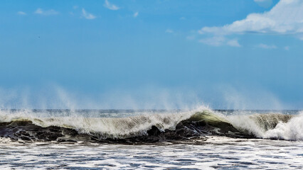 Waves at Playa Los Destiladeros located near Limon, Pedasi in Panama.