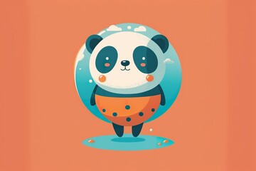 Cute panda created with Generative AI 