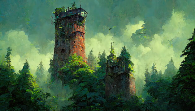 Forest Watchtower, Generative AI