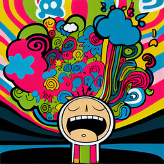 Fototapeta premium meditation doodle