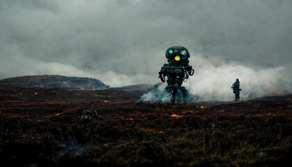 Obraz premium Beach Invasion, Generative AI