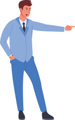 Angry office manager. Shouting businessman. Yelling corporate worker