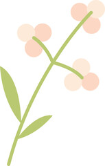 White blossom branch. Natural botany. Floral element