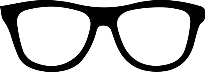 Simple black glasses icon vector illustration.