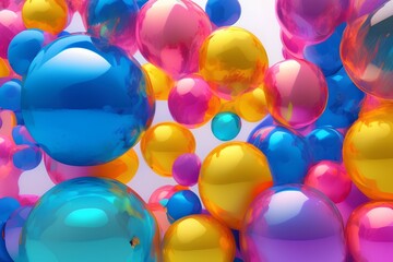 colorful balloons on the wall-Generate AI