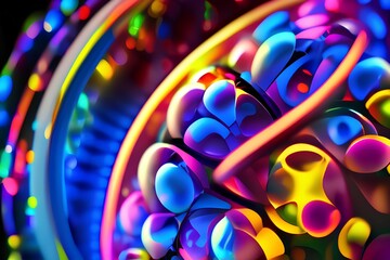 abstract background with rainbow-Generate AI