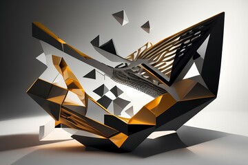 3d render of an background with arrows-Generate AI