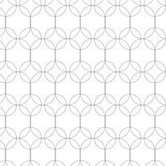 Modern simple geometric vector seamless pattern on white background. Light abstract wallpaper.