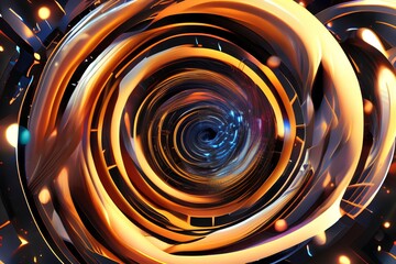 abstract background with circles-Generate AI