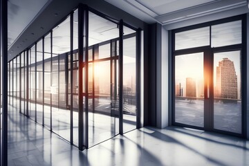 sunrise in the office-Generate AI