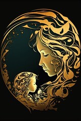 Mother day 2023. Mother hug her baby.