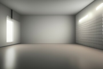 empty white room - Generate AI