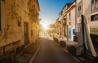 Fototapeta na wymiar Typical italian village street in summer.