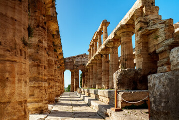 Fototapeta premium Second Temple of Hera in Paestum, Italy.