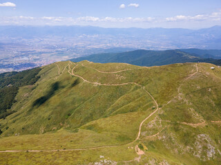 Fototapeta premium Amazing Aerial view of Belasitsa Mountain, Blagoevgrad Region, Bulgaria