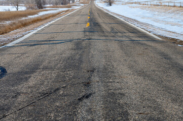 Naklejka premium road in winter