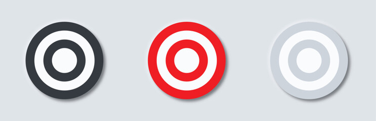 Darts button in neumorphism style. Vector illustration