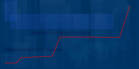 business graph on red