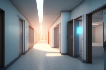 corridor in the hotel - Generate AI