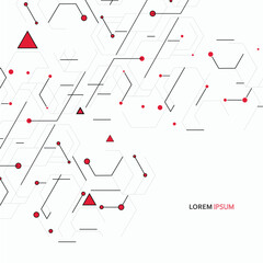Fototapeta na wymiar Vector abstract hexagon background. Connect abstract shapes design
