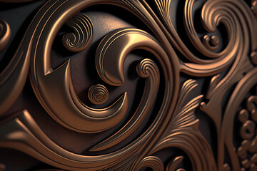 Bronze Texture Curves - Generated by Generative AI